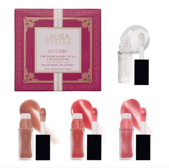 Laura Geller Other - Laura Geller Let It Shine Lip Oil Gift Set 4 Full Size Glossy New Sealed